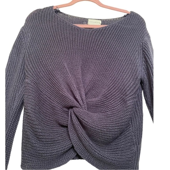 Dreamers Twist Front Deep Purple Sweater Size Medium - Picture 5 of 5
